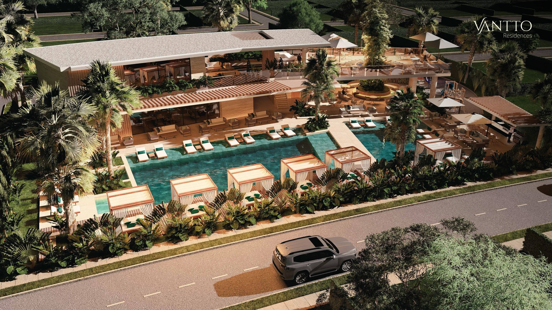 Owners Club de VANTTO Residences con piscina y cabañas