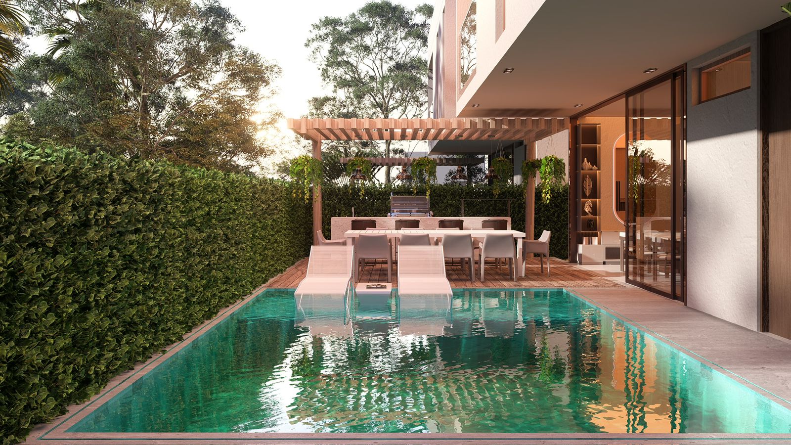 Piscina privada de una villa VANTTO